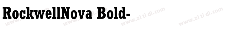 RockwellNova Bold字体转换